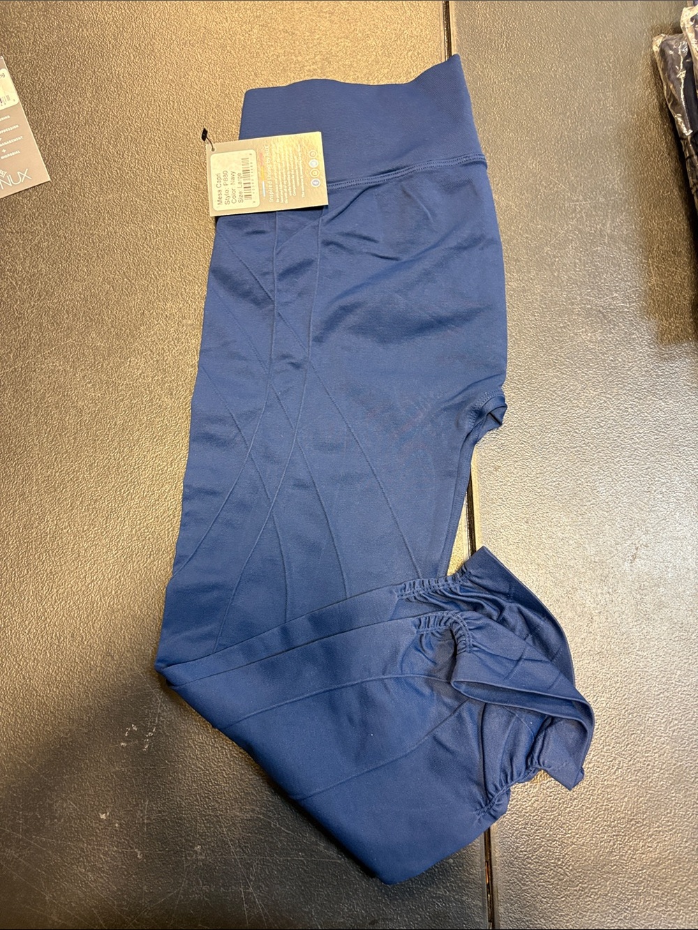 NUX Navy Blue Mesa Capri with Detailing